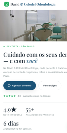 Real SitePrima website example