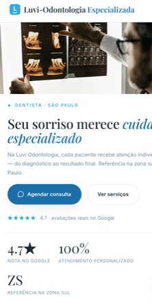 Real SitePrima website example