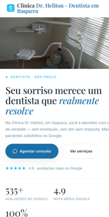 Real SitePrima website example