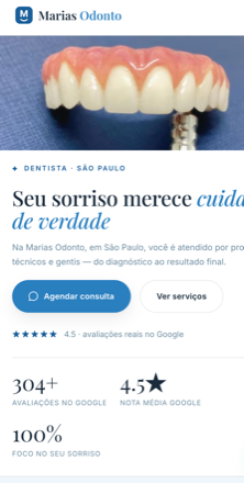 Real SitePrima website example